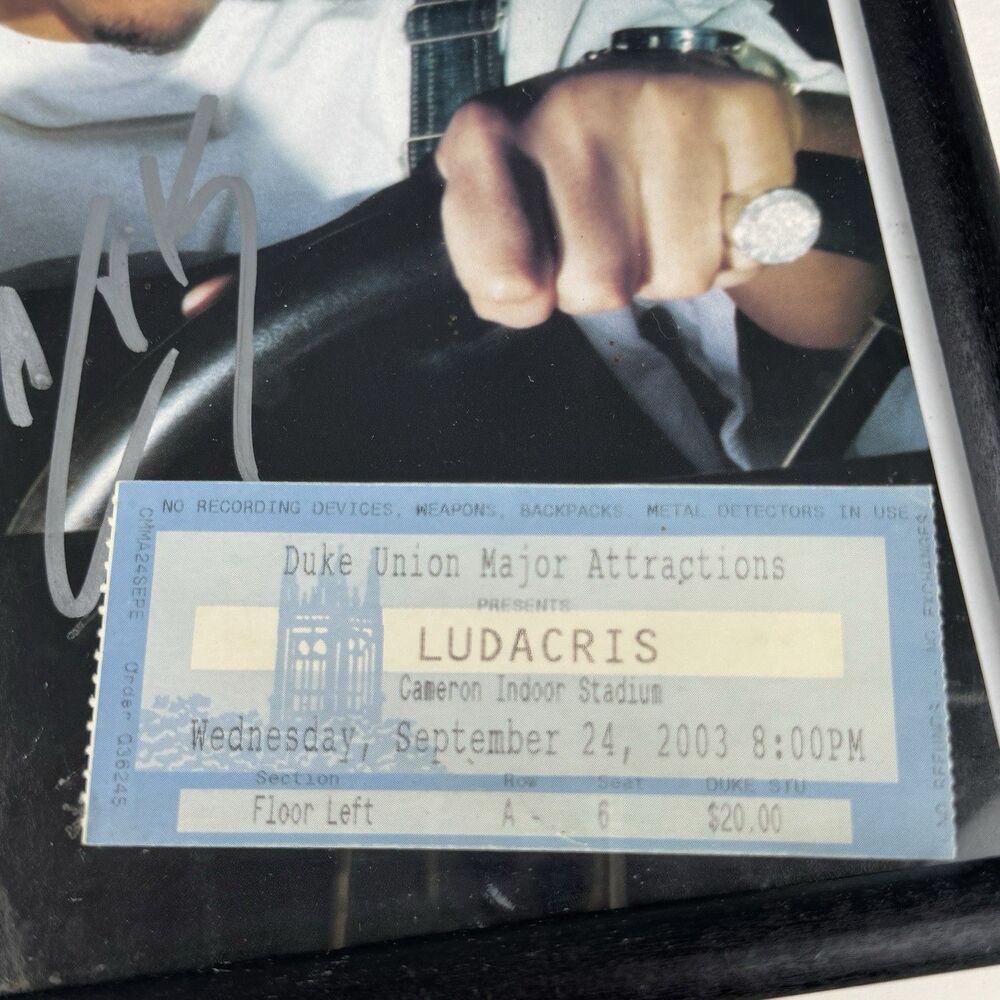 Ludacris Autographed 8x10 Photo Print With 2003 COA Signed + Ticket Stub - Picture 3 of 5